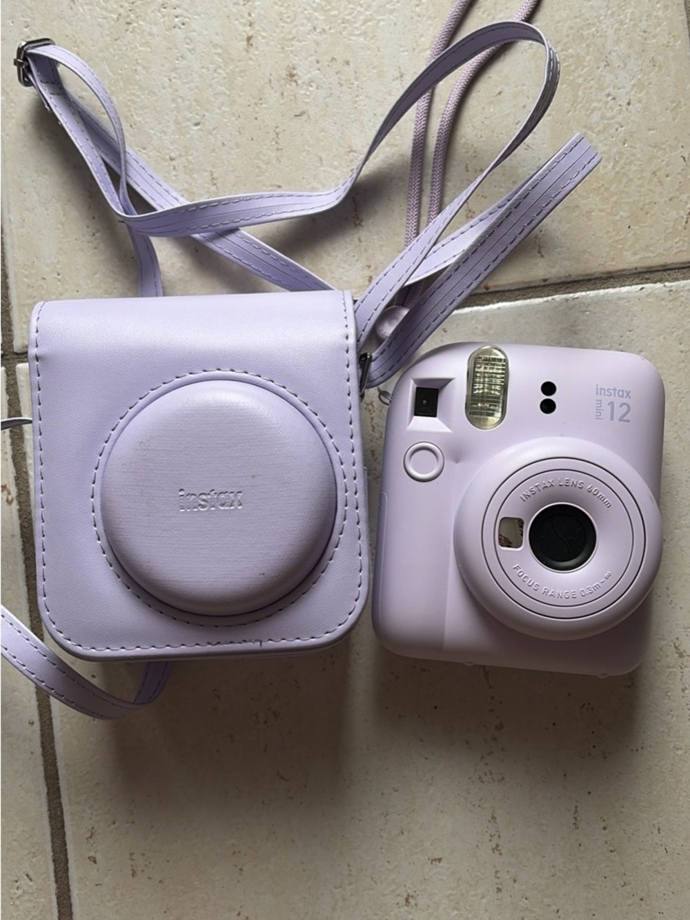 Fujifilm instax mini 12 pastel lilac Instant Camera with matching lilac case